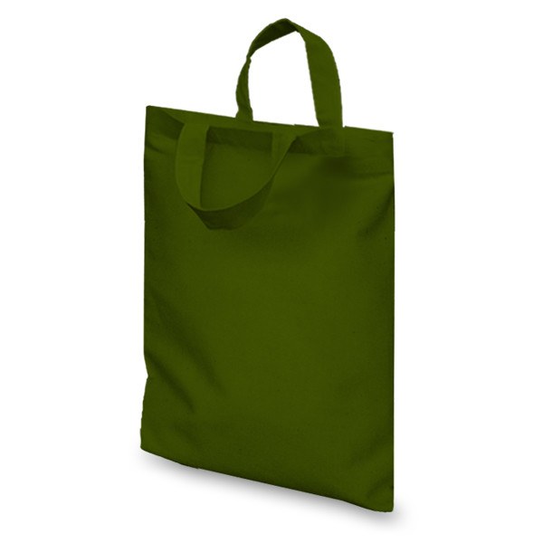 Green 5oz Short Hand Flat Cotton Goody Bag