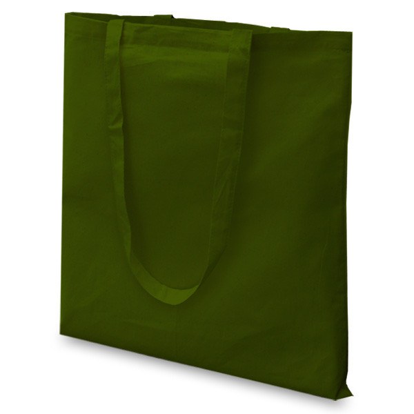 Green 3oz Long Handle Flat Cotton Bag