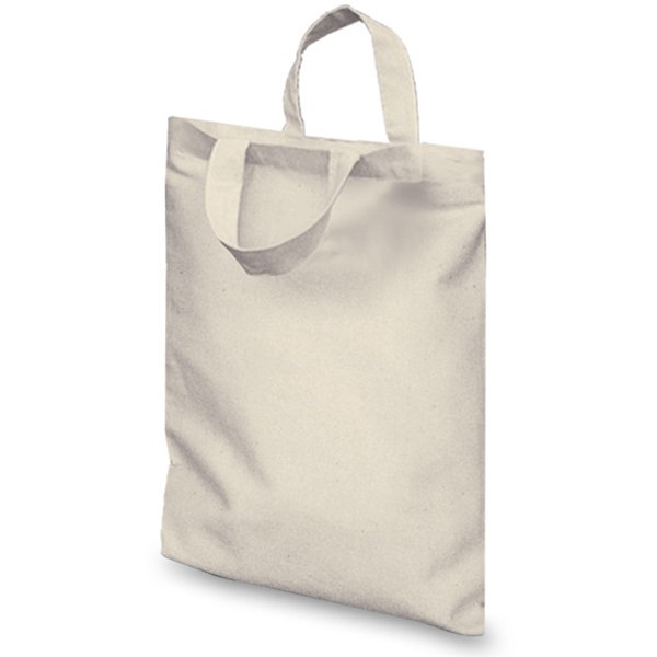 Natural 10oz Short Handle Flat Large Goody Bag