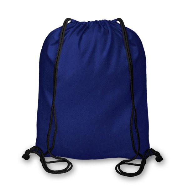 Navy 10oz Drawstring Cotton Duffel Bag