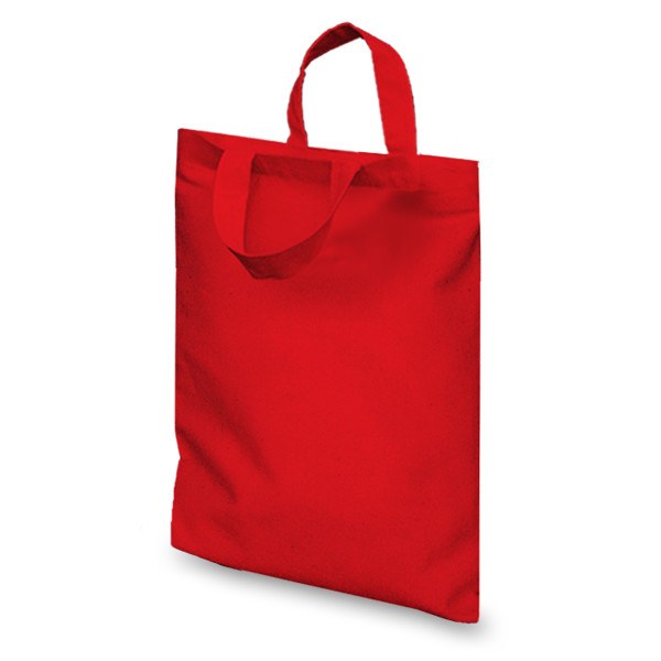 Red 5oz Short Hand Flat Cotton Goody Bag