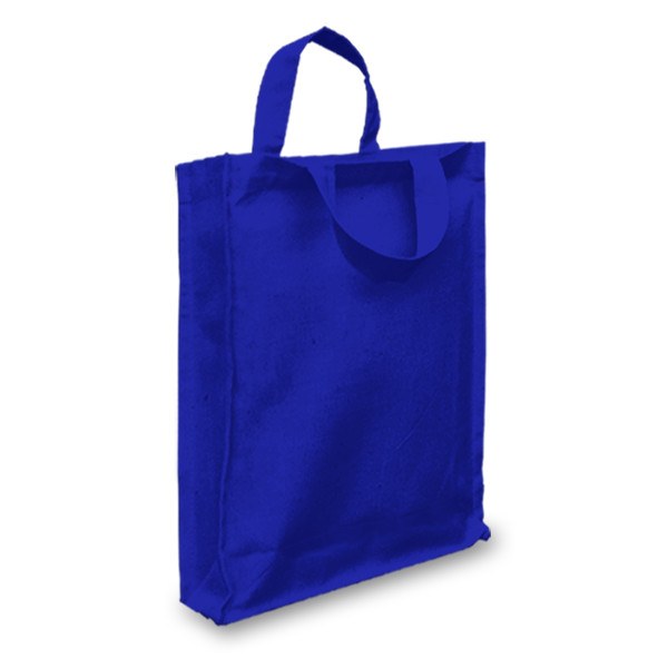 Navy 10oz Short Hand Gusseted Cotton Goody Bag
