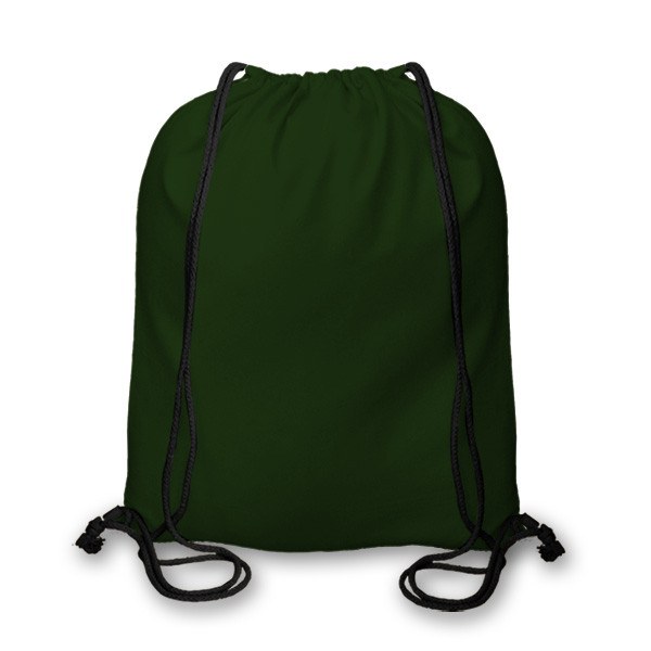 Green 12oz Drawstring Cotton Duffel Bag