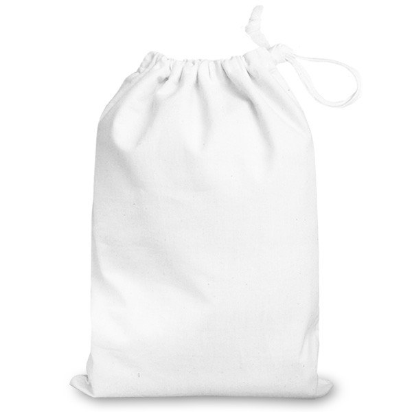 White 8oz Drawstring Cotton Gift Bag