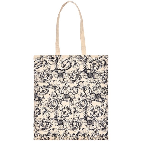 Multi Floral 5oz Long Handle Fashion Cotton Bags