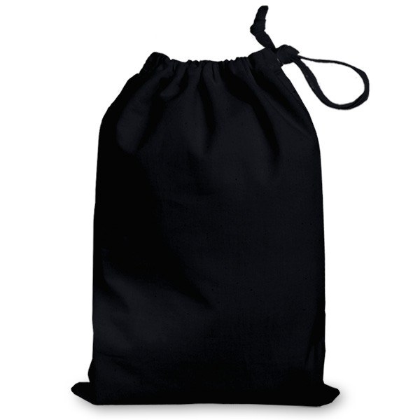 Black 5oz Drawstring Cotton Gift Bag